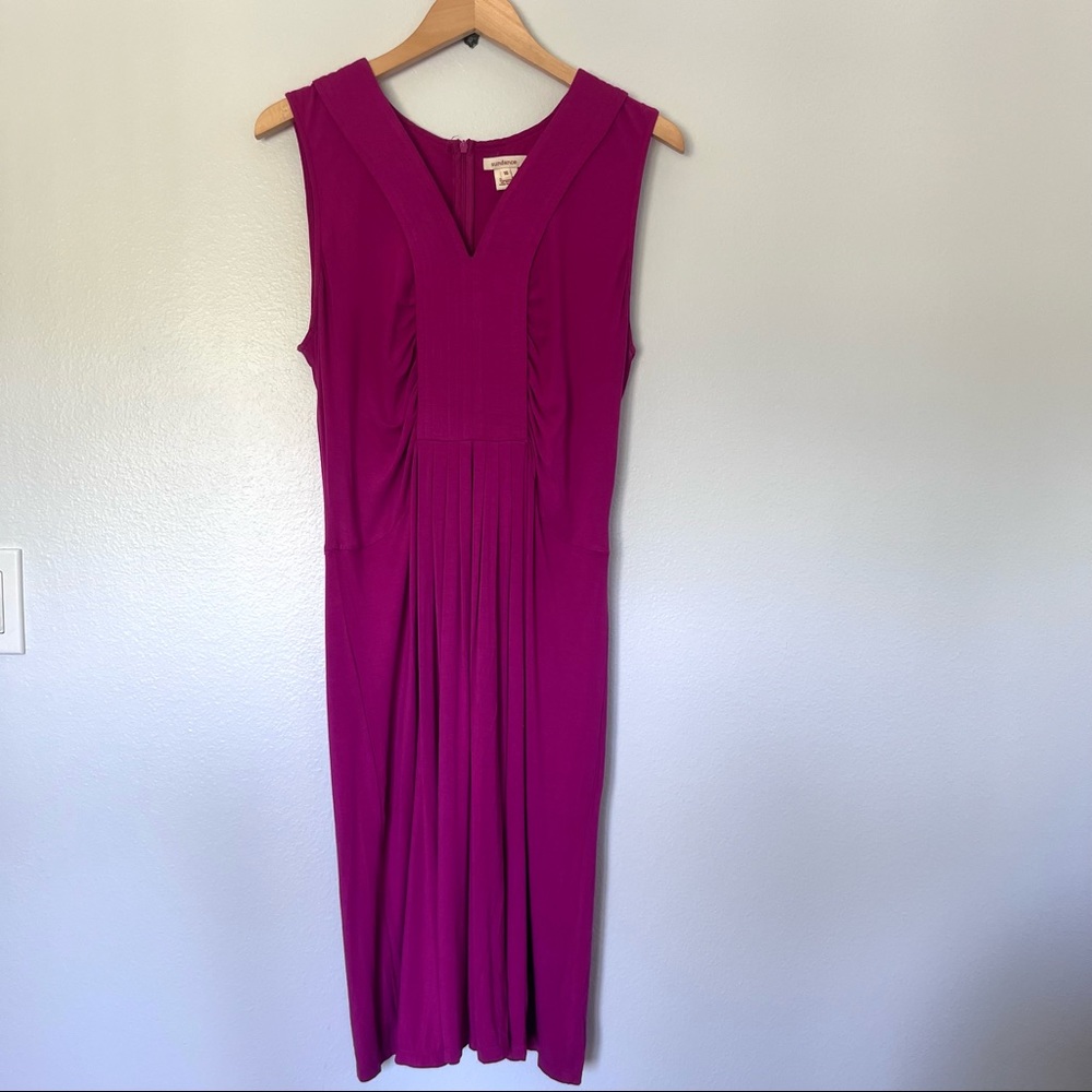 Sundance Magenta State Of Grace Midi Dress
